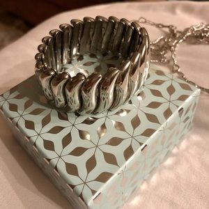 BERGERE Expandable Silver Cuff Bracelet